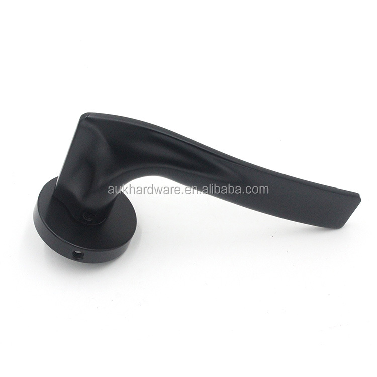 Simple type door hardware china modern exterior black door lever handle