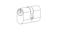 Oval cylinder lock double side