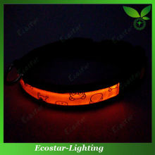 100% nylon flashing pet collar for dog
