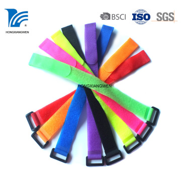 Nylon Reusable Printed Hook And Loop Cable Tie