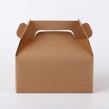 หัตถกรรมกล่องกระดาษกล่องเค้กที่มีมือจับ