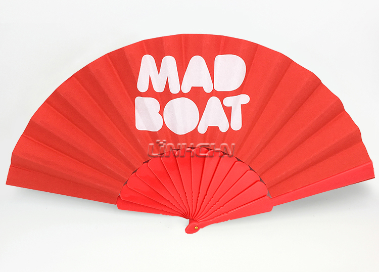 Custom printed plastic folding hand held fans for gifts