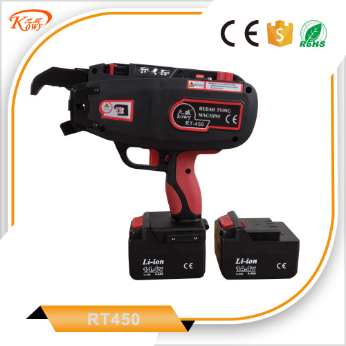 Battery operated power manual electric rebar tying machine