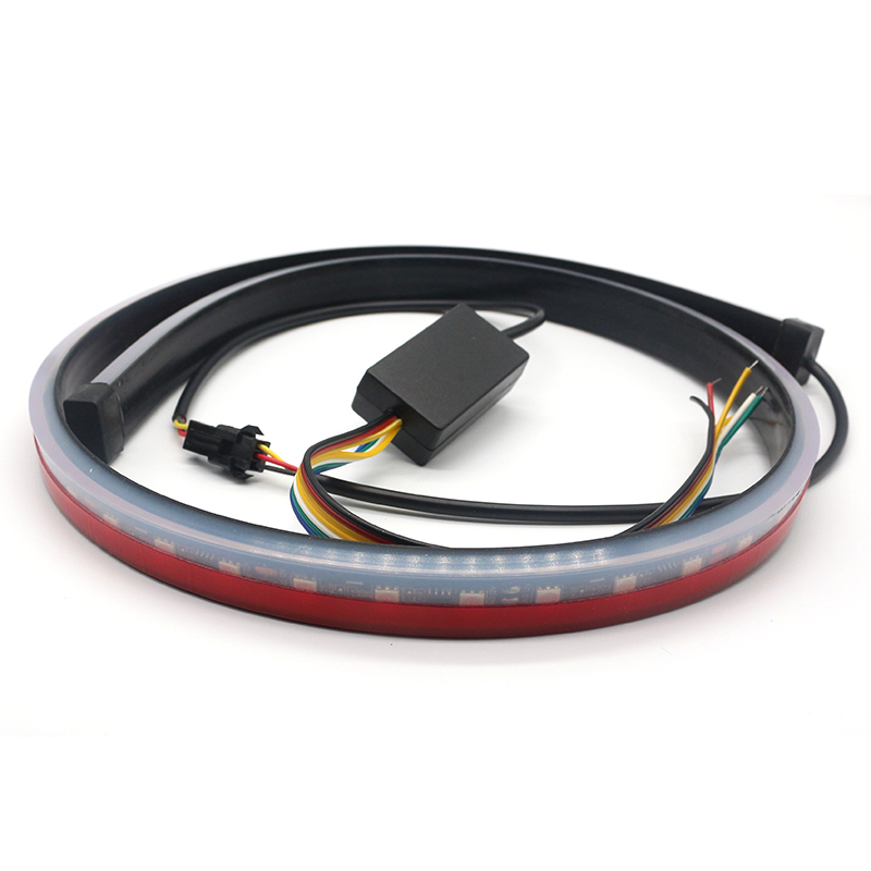Car High-position Brake LED Light Stop Brake Strip Light RGB  Driving Brake Turn Signal Light High Mount Stop Warning Lamps 90cm