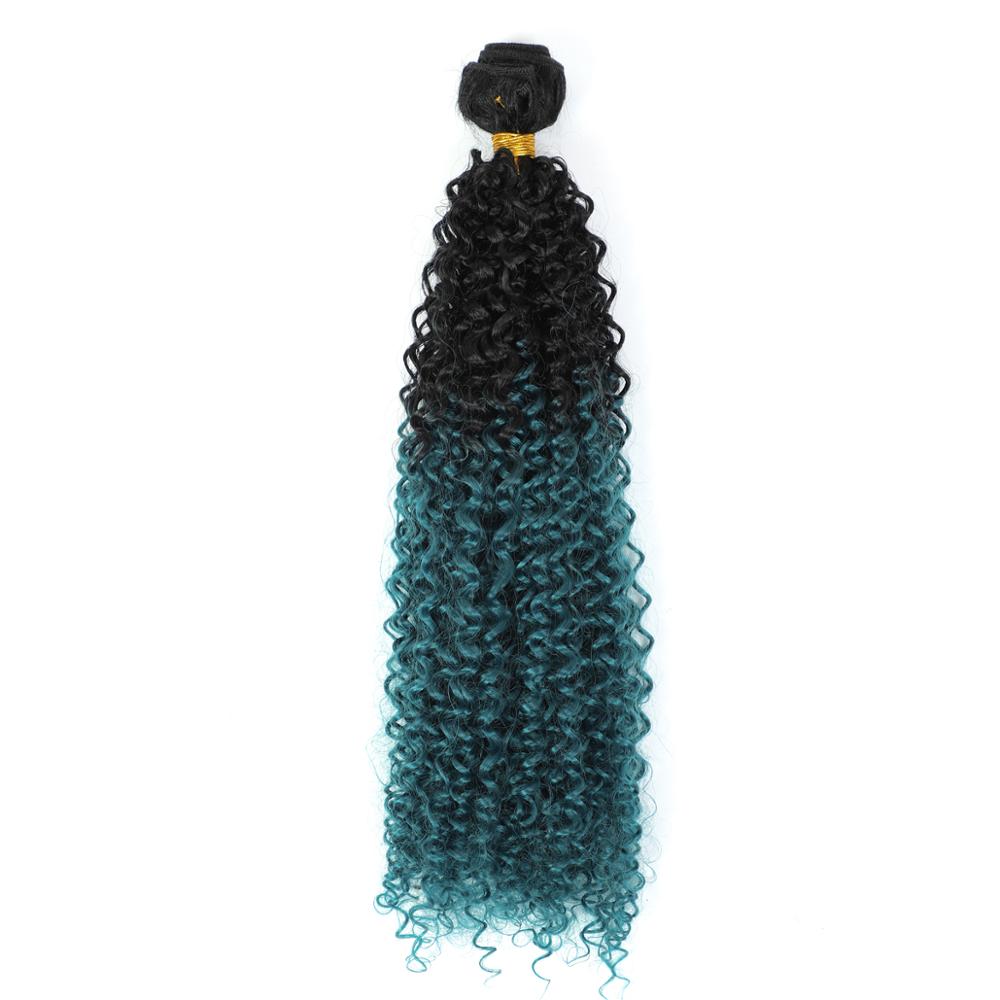 MYZYR 100 Gram/Piece8inch ~30inch Kinky Curly Hair weaving Black Color double machine weft Synthetic hair bundle
