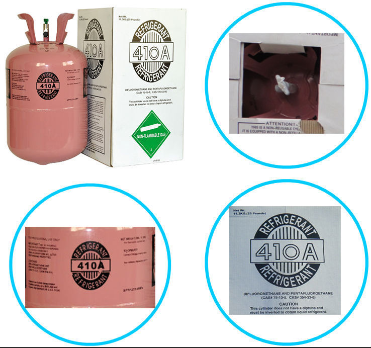 hot sale refrigerant gas r410 price and air conditioner CE DOT certification in hydrocarbon& derivatives