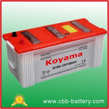 12V 180ah Dry Charge Car Battery for Boat, Truck, Generator