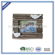 Wholesale hot promotion driftWood Photo frame with bird 5*7"