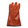 ブラウンPVC冷暖房作業手袋カシミアライニング
