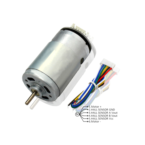 12 Volt 555 Dc borstmotor med givare