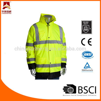 Class3 high visibility safety parka