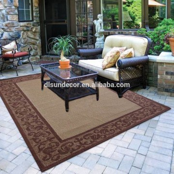 PP hand hooked waterproof outdoor rugs