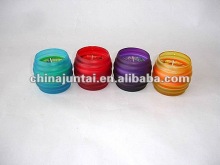 home decorating colorful glass candle