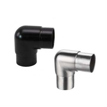 Connecting pipe 90 degree elbow railing fitting system