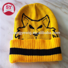 Knitted beanie boo hat with free POM POM beanie ,beanie hat