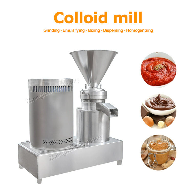 Stainless Steel Vertical Colloid Mill For Ketchup Chili Sauce Sesame Peanut Butter Making Machine