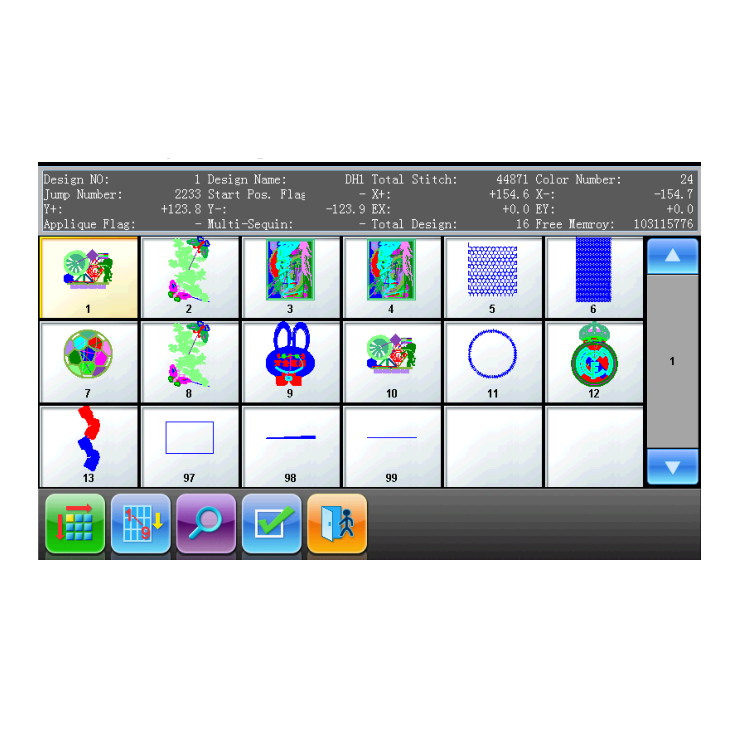 Dahao 285A Embroidery Software operating system