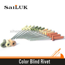 Beautiful color peel rivet