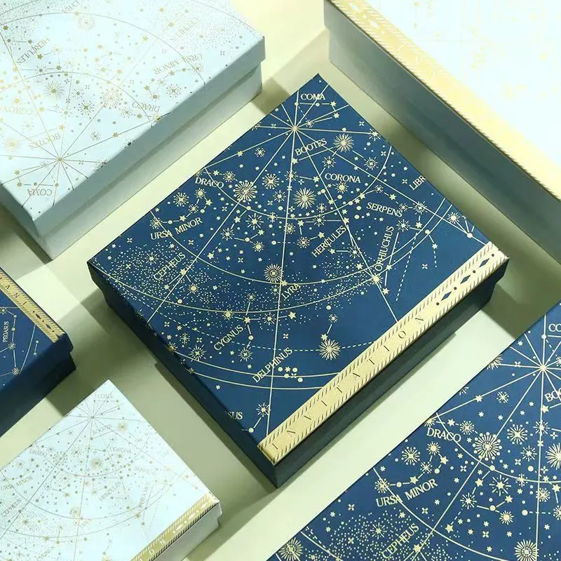 Starry Sky Gift Box Custom Printing Pattern Logo Advanced Exquisite Gift Box Wholesale Custom Luxury Custom Printed Logo