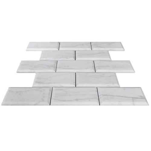 Italian Bianco Carrara White Marble Stone Mosaic