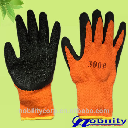 Orange Latex Rubber Warm Safety Glove