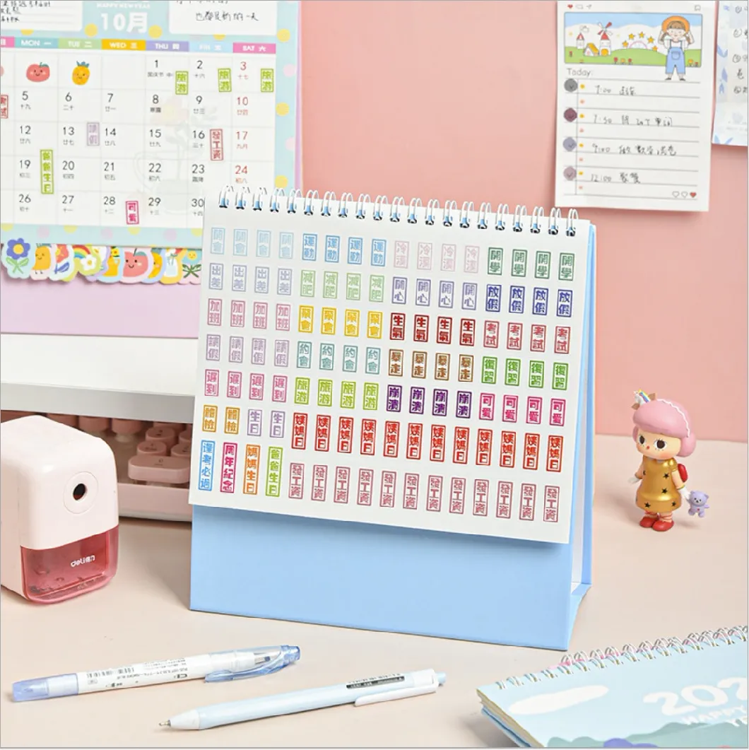 A4 Size Lovely Cartoon Desk Calendar