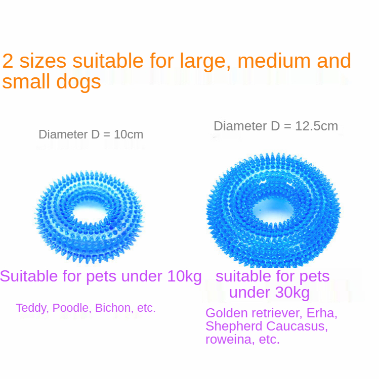 Pet Toy Bite-resistant Sounding Toy Ball with Thorn tpr Clean Teeth Molar Dog Toy