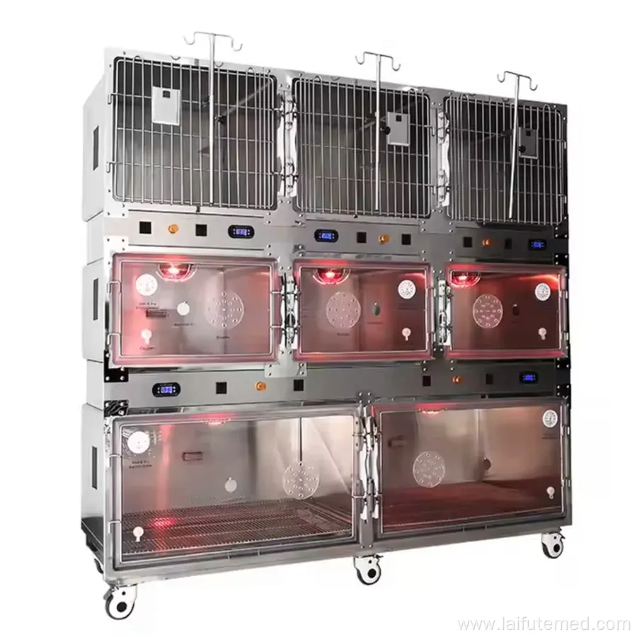 Pet ICU Cage with Puppy Incubator for Veterinary Clinics