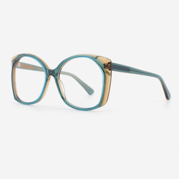 Square Cat Eye Acetate Women's Optical Frames 23A3084