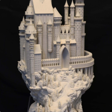 3D Printed Medieval Castle-Themed Durable Plastic Appliance with PVC ABS PP PC Copper Polished Finish