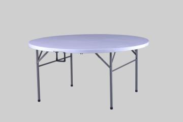 Outdoor Round Plastic Folding In half Table