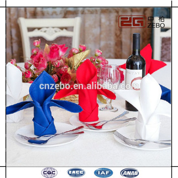 100% Polyester 50*50cm Plain Fabric Customized Table Linen Napkins