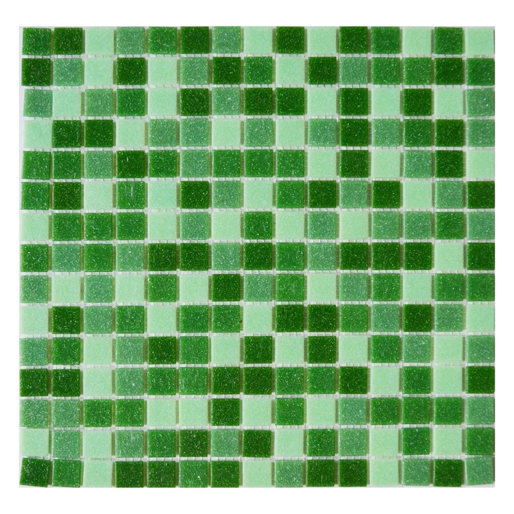 Bathroom Showers Kitchen 15X15 Green Stained Glass Mosaic Tile