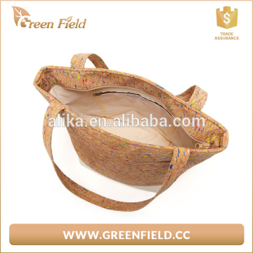 Good quality natural cork handbag,2017 new style cork handbag