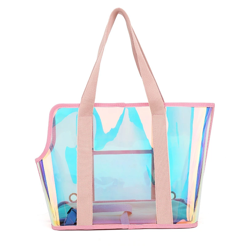 Pet Product Fashion Laser Transparent Pet Carrier Handbag for Pet