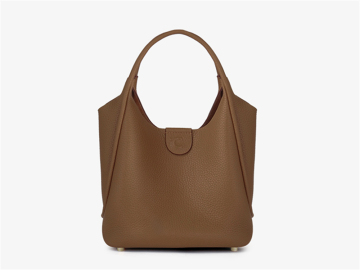 Simple and Stylish Leather Market Basket Bucket Bag