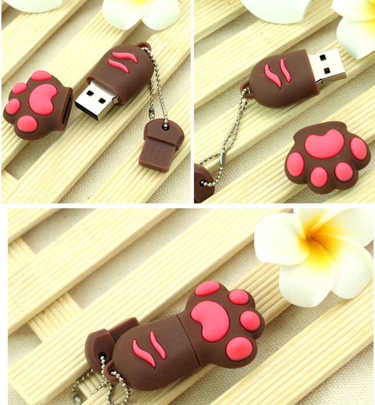 Cat-claw Silicone U Disk Cover USB Dust Case