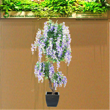 fabric scabby tree,artificial wisteria tree,indoor flowering tree