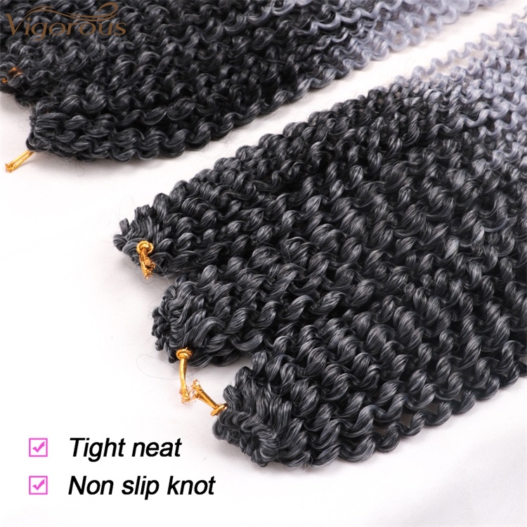 Vigorous 8 inches Marley Braids Ombre Gray Crochet Braid Synthetic Kinky Braiding Hair Extensions for Women Wholesale Price