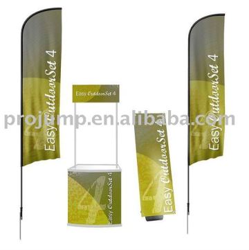 beach feather banners