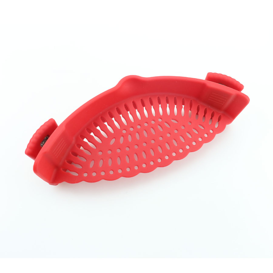 Silikon Clip-on Strainer för Spaghetti Pasta Colander