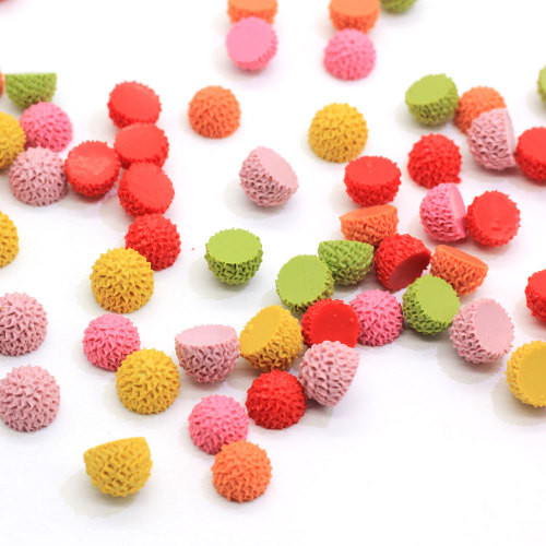 Kawaii Little Wool-like Ball Flatback Resins Handmade Craft Decor Cabochon DIY Toy Decoration Charms Spacer