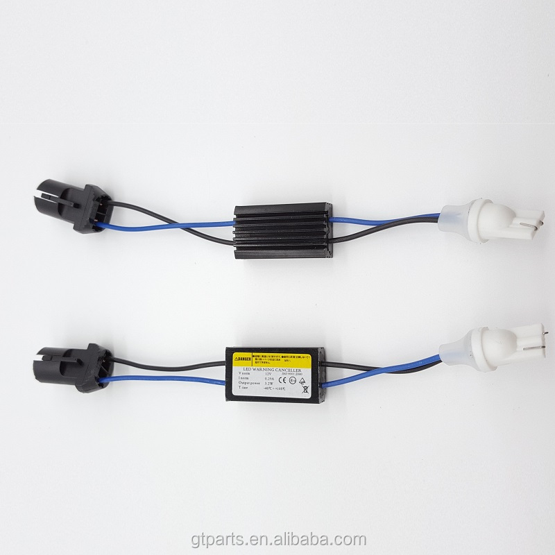 T10 3.2W LED light Canbus Anti Flicker Decoder Warning Canceller Error Free Resister Adaptor Plug Wire Harness