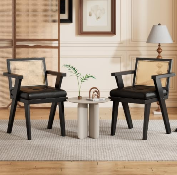 French Rattan Dining Chairs for Restaurants - Industrial Style Commercial Dining Chairs