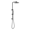 Top Water Inlet Gun Metal Shower Set