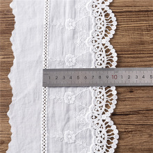 Eco-friendly white Wave Lace Embroidery Fabric