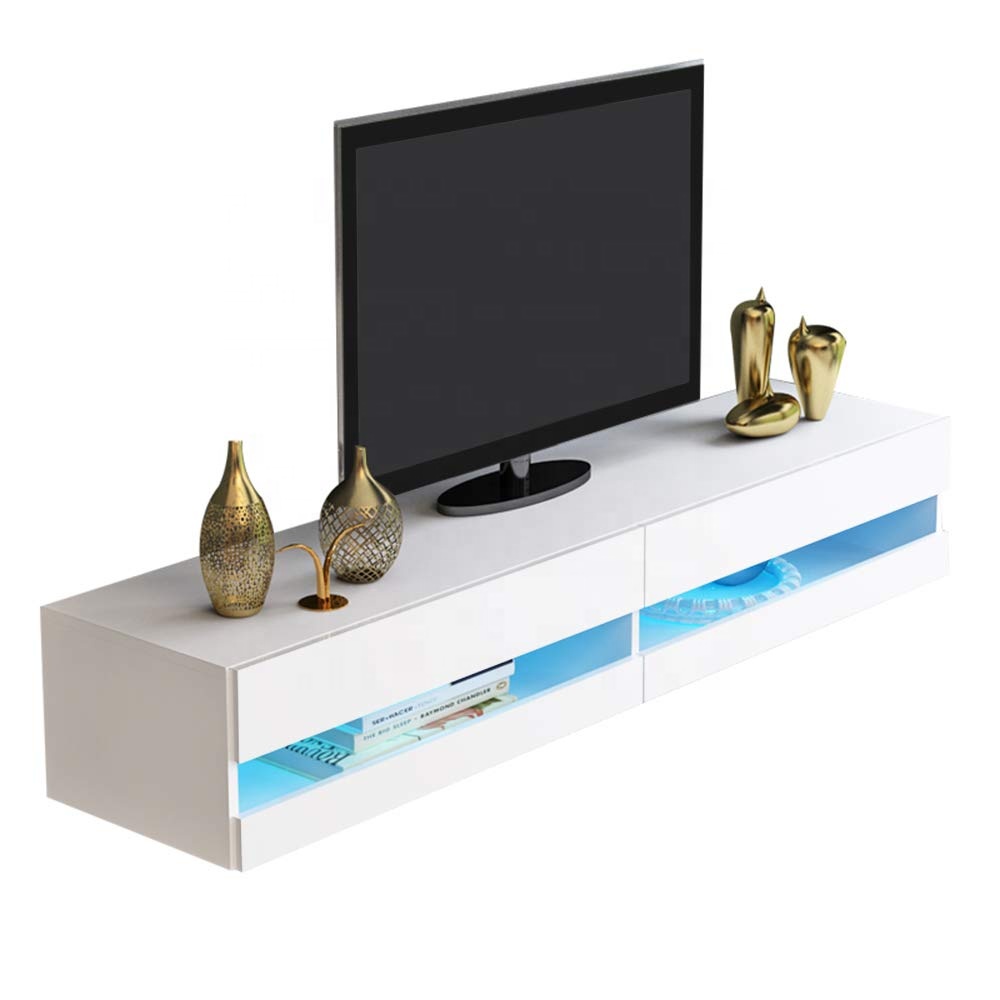 Black Glass TV Stand