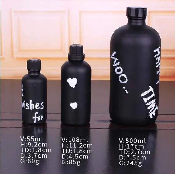 500ml Boston Bottle Liquid Glass Transparent Bottle/Black Bottle with Dropper/Essential Oil Bottle