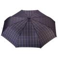 Navy Check Print 3 vikande paraply