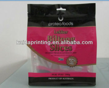 resealable pleastic stand up zipper bag for food packaging,quad pouch